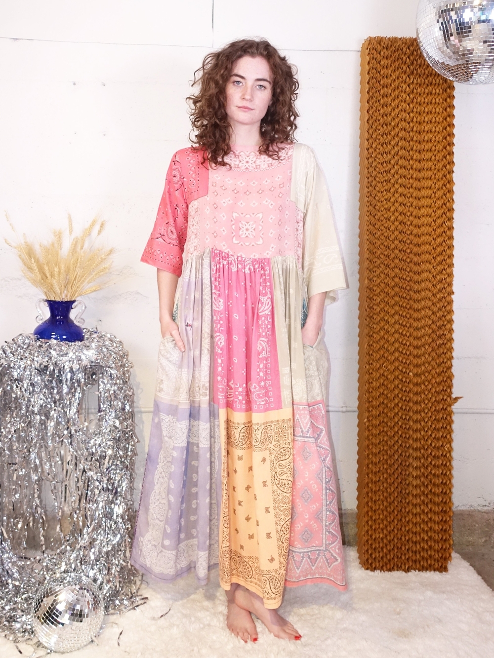 Psychic Outlaw Custom Yellow Bandana Dress | Handmade - Picture 6 of 6